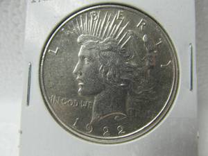 lot 47 image: 1922 Silver Peace Dollar