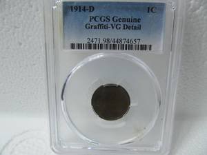 lot 57 image: 1914 D Lincoln Penny PGCS (Slab)