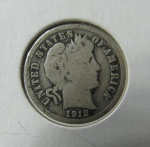 lot 70 image: 1912 D Barber Dime