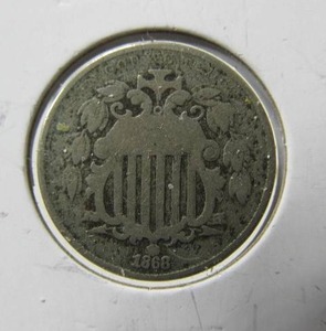 lot 73 image: 1868 Shield Nickel