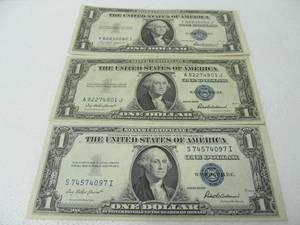 lot 110 image: 3  One Dollar Silver Certificates