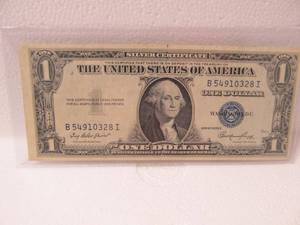 lot 114 image: 1935 E  $1 Silver Certificate