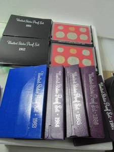 lot 141 image: 1981 - 1987 US Proof Sets