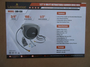 lot 150 image: LandHonor 100 Garden Hose Reel