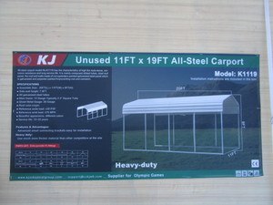 lot 131 image: KJ 11x19 Carport White-Cream Color