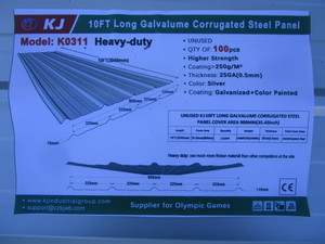 lot 34 image: KJ 100pcs 3x10 Corrugated Steel Silver Color