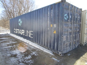 lot 81 image: 40 High Cube Standard Shipping Container Blue Color