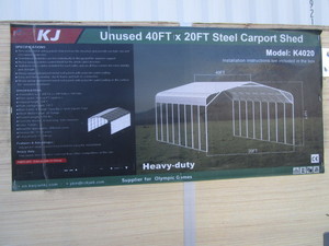 lot 83 image: KJ 20x40 Carport White-Cream Color