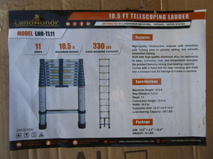 lot 248 image: LandHonor 10 12 Alum Telescoping Ladder
