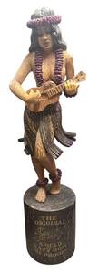 LLR - Vintage Sailor Jerry Spiced Navy Rum Hula Girl Store Display Statue