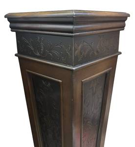 lot 13R image: RR -Ornate Dark Metal Pedestal