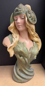 lot 25R image: LLR - Theodora Art Nouveau Bust Sculpture in the style of Goldscheider