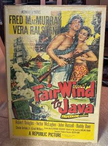 lot 38R image: FR - Fair Wind to Java Poster - Vintage Promotional Unframed Poster