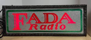 lot 43R image: LLR - Vintage FADA Light Up Radio Sign - Vintage Electric Advertising Sign