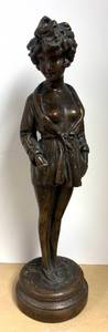 lot 54R image: LLR - La Petite Dhaussy Bronze Sculpture by Maurice Milliere
