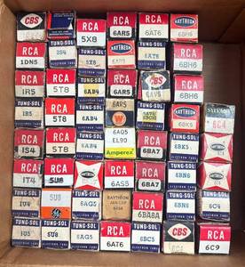 lot 76R image: LLR - Vintage Vacuum Tubes Assortment - RCA, Raytheon, Tung-Sol and More
