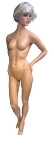 lot 81R image: RR - Mannequin - 6 ft Tall Female Display with Short Blonde Wig