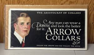 lot 91R image: FR - Arrow Collars Promotional Poster - The Aristocrat of Collars Unframed Vintage Poster