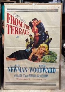lot 118R image: FR - From the Terrace Vintage Unframed Poster featuring Paul Newman and Joanne Woodward
