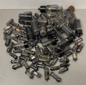lot 125R image: RR - Vintage Vacuum Tubes - Assorted Collection of Glass Tubes