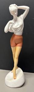 lot 131R image: O - Vintage Resin Art Deco Female Figural Decor
