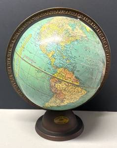 lot 160R image: RR - Vintage George F. Cram Co. 9-Inch Terrestrial Globe