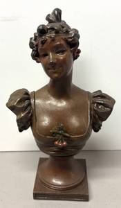 lot 174R image: O - Vintage Art Nouveau Bronze Bust