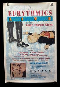 lot 214R image: RR - Eurythmics Unframed Poster - Live In Their First Concert Movie