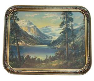 lot 223R image: FR - Lake Louise Print by William M. Thompson in Art Deco Frame