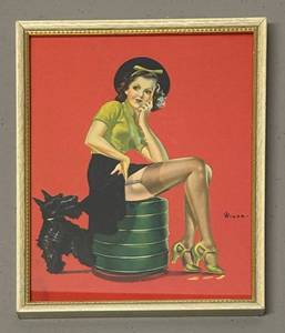 lot 245R image: FR - Vintage Pinup Print by Irving Winer