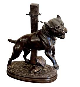 lot 6D image: DR - LECOURTIER Bulldog Sculpture - Antique French Dog