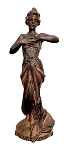 lot 13D image: DR - Antique Emmanuel Villanis Art Nouveau Bronze Sculpture Nouveau Sicle