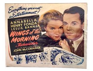 lot 30J image: Wings of the Morning - Vintage Movie Poster