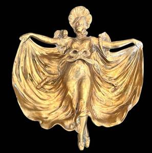 lot 42D image: Antique Pocket Emptier - Gold-Toned Figure