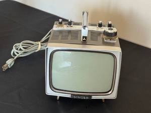 lot 48D image: DR - Vintage Singer TV-6 Transistor Television - 6-inch Portable