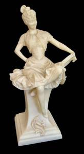 lot 59D image: DR - Vintage Italian Alabaster Sculpture - Signed