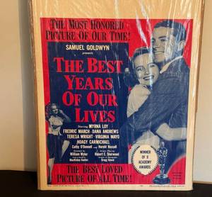 lot 72J image: DR - The Best Years of Our Lives Poster - Vintage 1953