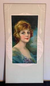 lot 74J image: DR - Violet Art Nouveau Vintage Print - Portrait