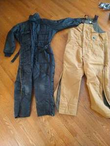 lot 9 image: XL Coveralls and Vintage Snowmobile Snowsuit