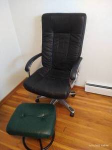 lot 63 image: Office Chair and Foot Stool