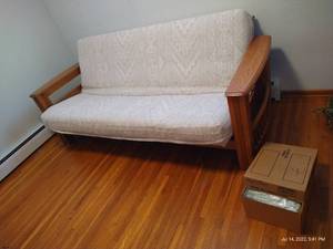 lot 65 image: Futon and Sheets