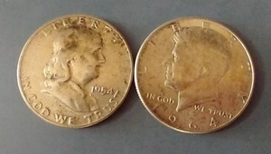 lot 109 image: (2) 90% Silver Half Dollars