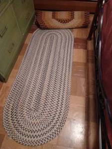 lot 132 image: (2) Braided Rugs