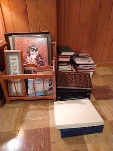 lot 168 image: Magazine Rack, Wall Art, Albums, & Books