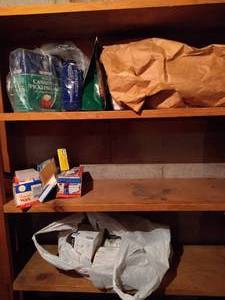 lot 216 image: (2) Shelvs CanningPickling Items