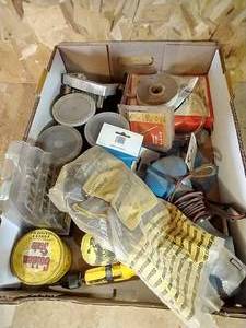 lot 296 image: Misc. Hardware, Hand Drill, & Bits