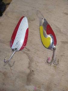 lot 308 image: (2) Vintage Muskie Lures