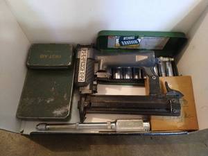 lot 311 image: Craftsman Pneumatic Brad Nailer, Deep Sockets, Ratchets, & Screw Driver