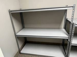 lot 103 image: Metal Storage Shelf Unit 48 Inch Wide x 48 Inch Tall x 18 Inch Deep