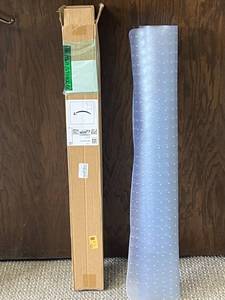 lot 118 image: Two Clear Office Chair Mats for Carpet with Studded Backing - 1 w orig box